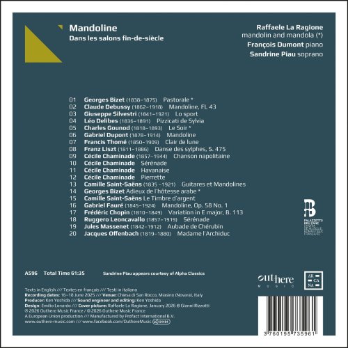 Raffaele La Ragione, François Dumont, Sandrine Piau - Mandoline. Dans les salons fin-de-siècle (2026) [Hi-Res]