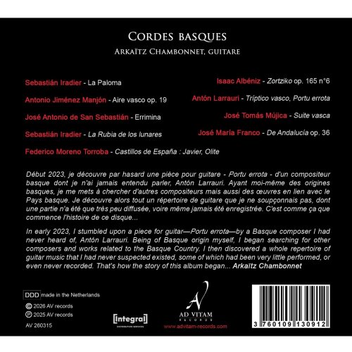 Arkaïtz Chambonnet - Cordes basques (2026) [Hi-Res]