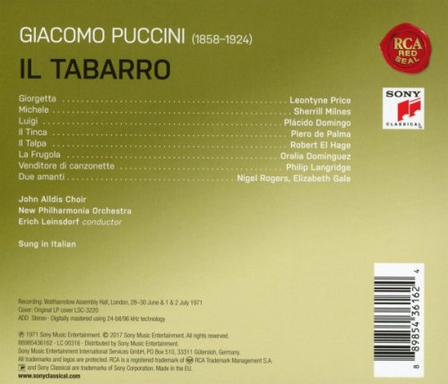 Erich Leinsdorf - Puccini: Il tabarro ((Remastered)) (2017) [Hi-Res]