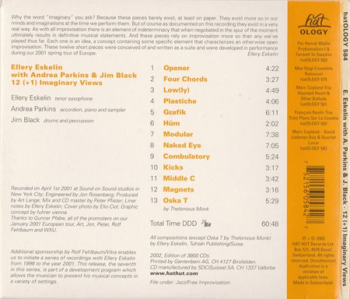 Ellery Eskelin with Andrea Parkins & Jim Black - 12 (+1) Imaginary Views (2002)