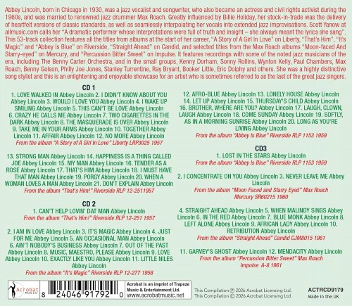 Abbey Lincoln - Early Years: The Albums Collection 1957-61 (2026)