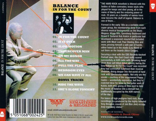 Balance - In For The Count (1982) [2006 Rock Candy Remastered]