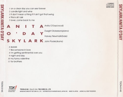 Anita O'Day - Skylark: Live at Sometime (1994)