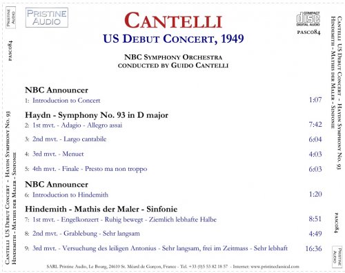 Guido Cantelli - US Debut Concert: Haydn & Hindemith (1949) [2007]
