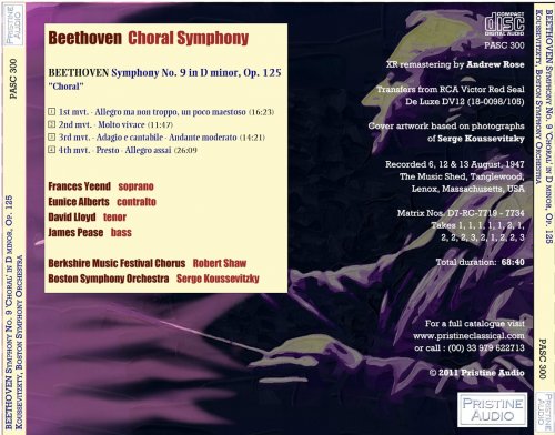 Serge Koussevitzky - Beethoven: Symphony No. 9 (1947) [2011]
