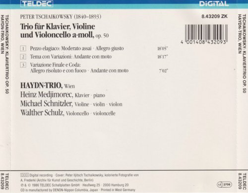 Haydn-Trio, Wien - Tchaikovsky: Klaviertrio - Piano Trio - Trio Pour Piano Op. 50 (1986)