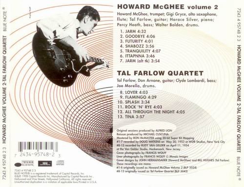 Howard McGhee & Tal Farlow - Howard McGhee, Vol.2-Tal Farlow Quartet (1998)