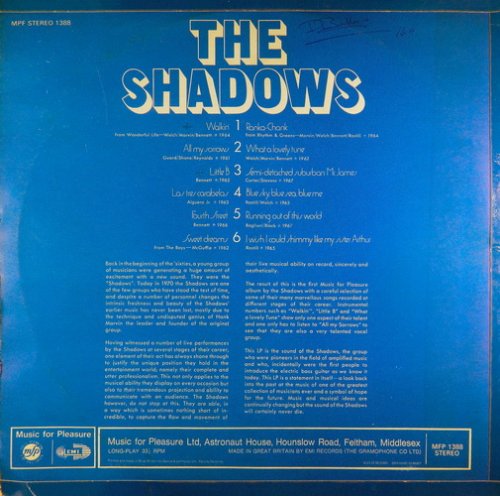 The Shadows - Walkin' With The Shadows (1970) LP
