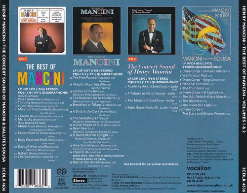 Henry Mancini - The Best Of Mancini - Volumes 1 & 2 , The Concert Sound Of Mancini & Mancini Salutes Sousa (2023)