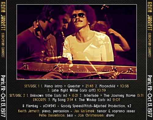 The Keith Jarrett European Quartet - Salle Pleyel, Paris, France (1977) [2021]