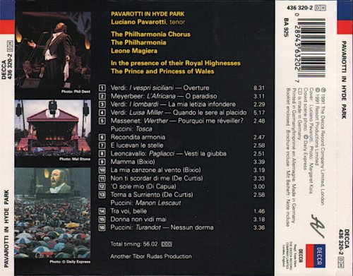 Luciano Pavarotti - Pavarotti In Hyde Park (1992)