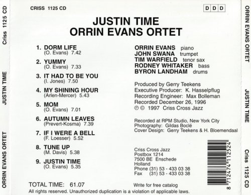 Orrin Evans Ortet - Justin Time (1997) CD Rip