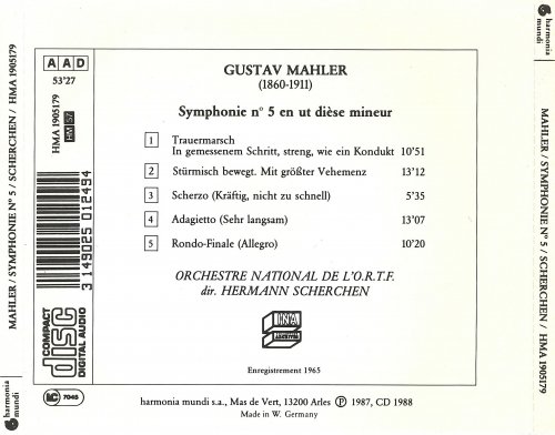Orchestre National de l'ORTF, Hermann Scherchen - Mahler: Symphonie Nr.5 (1988)