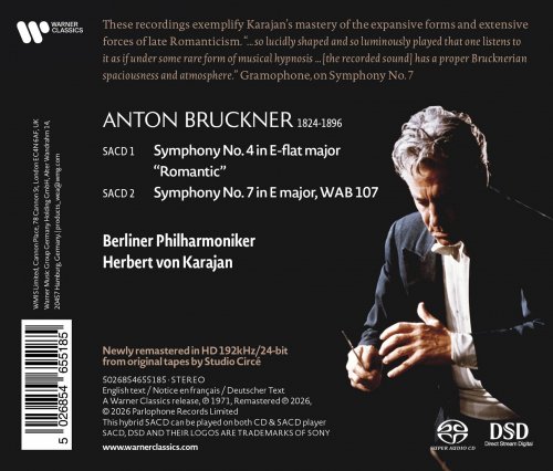 Berliner Philharmoniker, Herbert von Karajan - Bruckner: Symphony No. 4 "Romantic", Symphony No. 7 (Remastered 2026) [SACD]