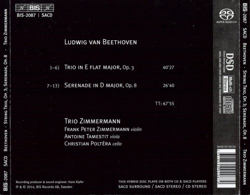 Frank Peter Zimmermann, Antoine Tamestit, Christian Poltéra - Beethoven: String Trio Op.3, Serenade Op.8 (2014) CD-Rip