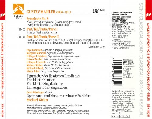 Opernhaus- und Museumsorchester Frankfurt, Michael Gielen - Mahler: Symphony No.8 (1992)