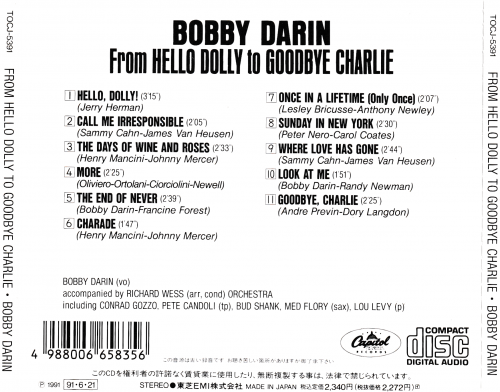 Bobby Darin - From Hello Dolly To Goodbye Charlie (1991)
