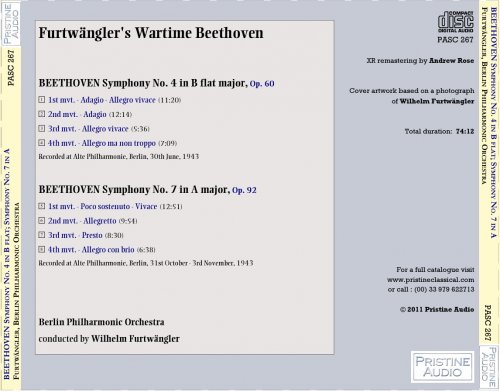 Wilhelm Furtwängler - Symphonies No. 4 and 7 (1943) [2011]