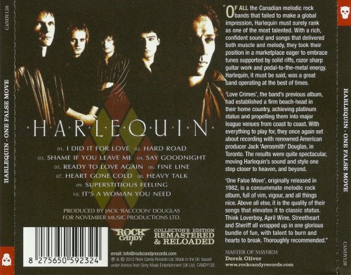 Harlequin - One False Move (1982) [2012 Rock Candy Remastered]