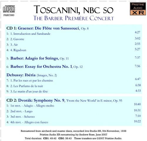 Arturo Toscanini - The Barber Première Concert (1938) [2007]