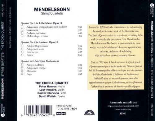 The Eroica Quartet - Mendelssohn: String Quartets, Vol. 1 (1999) CD-Rip