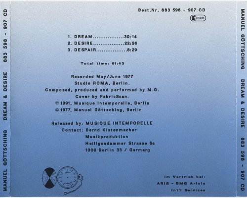 Manuel Gottsching - Dream & Desire (1977) [1991]