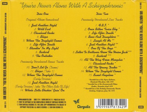 Ian Hunter - You're Never Alone With A Schizophrenic - 30th Anniversary Special Edition (2009) CD-Rip