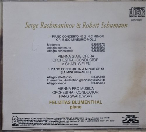 Felizitas Blumenthal - Rachmaninov & Schumann: Piano Concertos (1990)