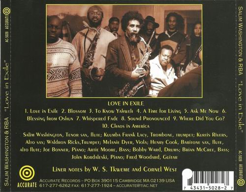 Salim Washington & RBA Featuring Joe Bonner - Love in Exile (1997)