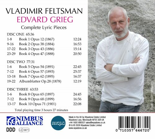 Vladimir Feltsman - Grieg: Complete Lyric Pieces for Piano (2026) [Hi-Res]