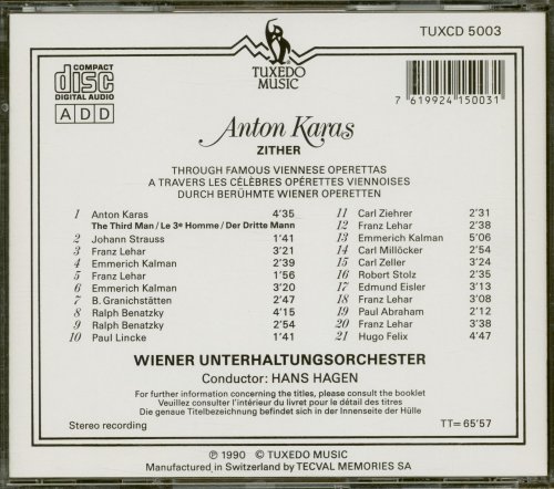 Hans Hagen, Anton Karas - The Third Man (1990)