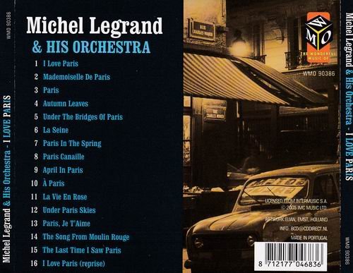 Michel Legrand And His Orchestra - I Love Paris (1954)