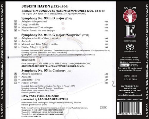 Leonard Bernstein - Haydn: Symphony Nos. 93, 94 & 95 (2020) [SACD]