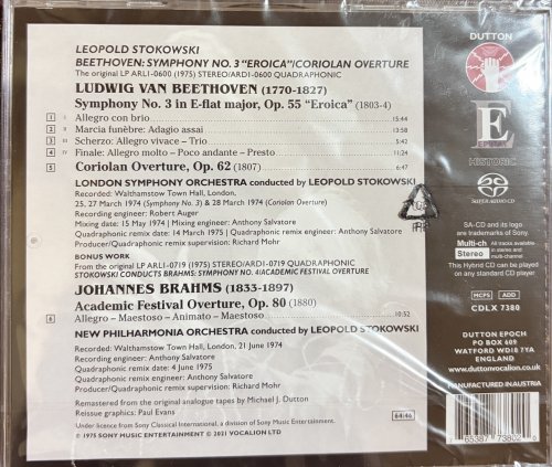 Leopold Stokowski - Beethoven: Symphony No. 3 & Brahms: Academic Festival Overture (2021) [SACD]