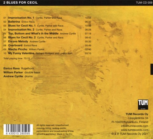 Andrew Cyrille, William Parker & Enrico Rava - 2 Blues for Cecil (2022)