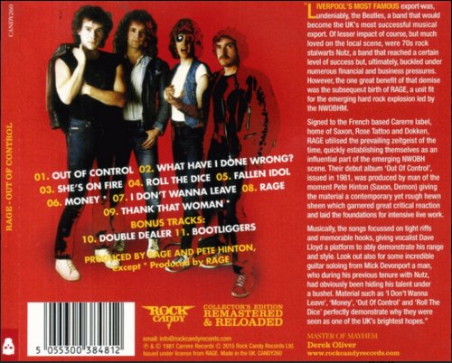 Rage - Out of Control (1981) [2015 Rock Candy Remastered]