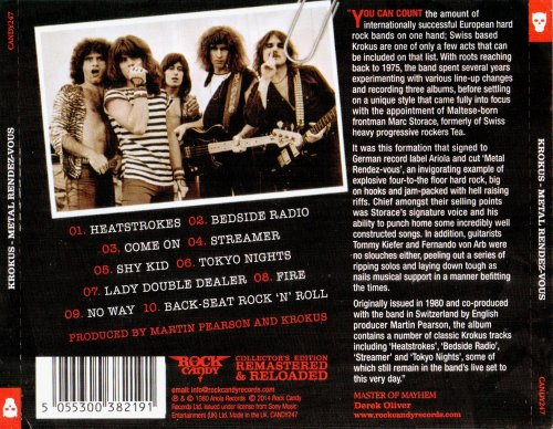Krokus - Metal Rendez-vous (1980) [2014 Rock Candy Remastered]