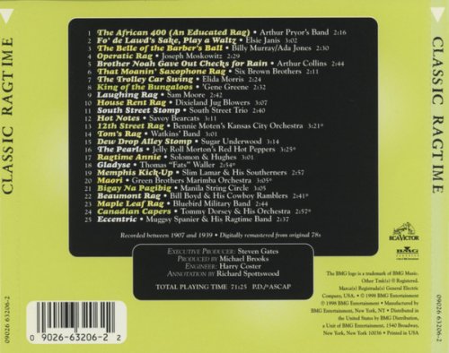 Various - Classic Ragtime: Roots and Offshoots (1998)