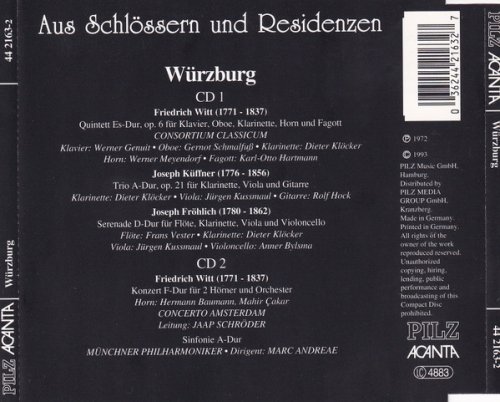Hermann Baumann, Mahir Cakar, Consortium classicum, Concerto Amsterdam, Jaap Schroder, Munchner Philharmoniker, Marc Andreae - Wurzburg. Kammermusik und Konzerte: Friedrich Witt, Joseph Frohlich, Joseph Kuffner (1993)
