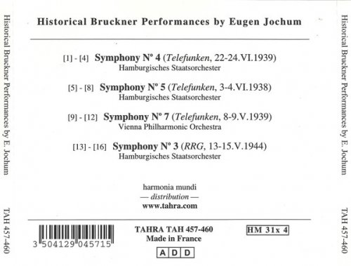 Eugen Jochum - Eugen Jochum Conducts Bruckner - Historical Recordings 1938 - 1944 (2002)