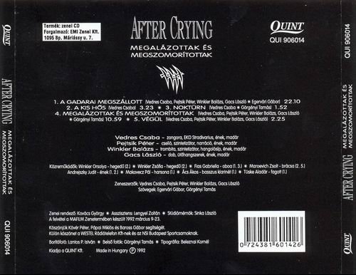 After Crying - Megalazottak Es Megszomoritottak (1992)
