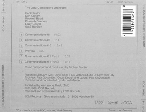 Michael Mantler - The Jazz Composer's Orchestra (1968)