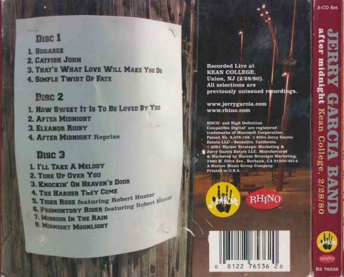 Jerry Garcia Band - After Midnight - Kean College, 2/28/80 (2004)
