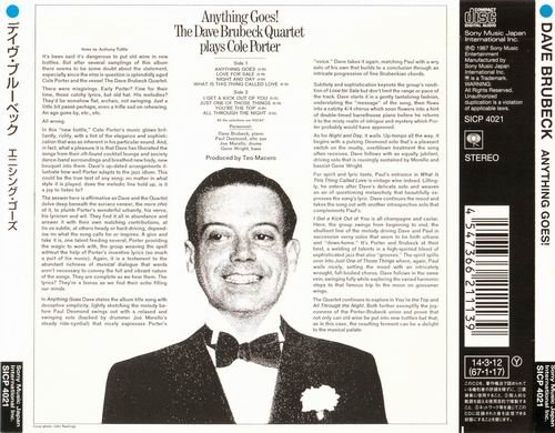 The Dave Brubeck Quartet - Anything Goes! (1967) CD Rip