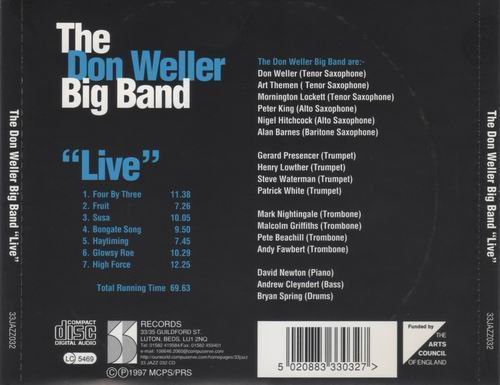 Don Weller Big Band - Live (1997)