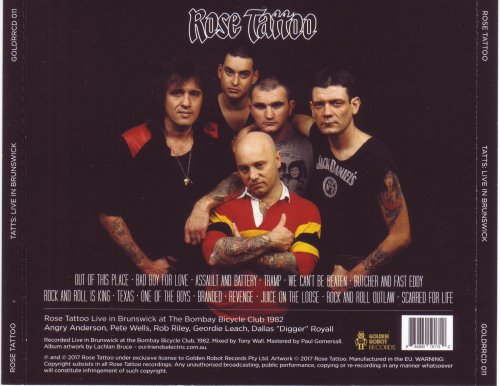 Rose Tattoo - Tatts: Live in Brunswick at The Bombay Bicycle Club 1982 (2017)