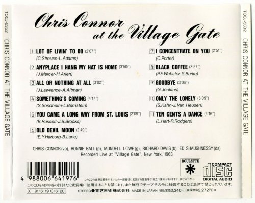 Chris Connor - At The Village Gate (1990)