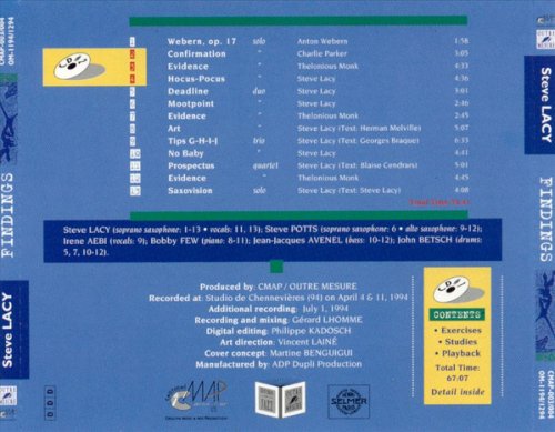 Steve Lacy - Findings (1994)