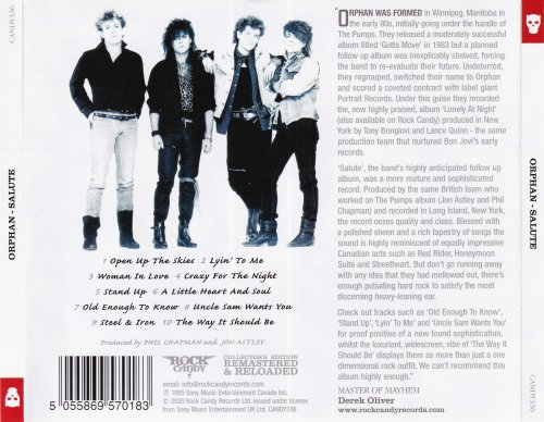 Orphan - Salute (1985) [2020 Rock Candy Remastered]